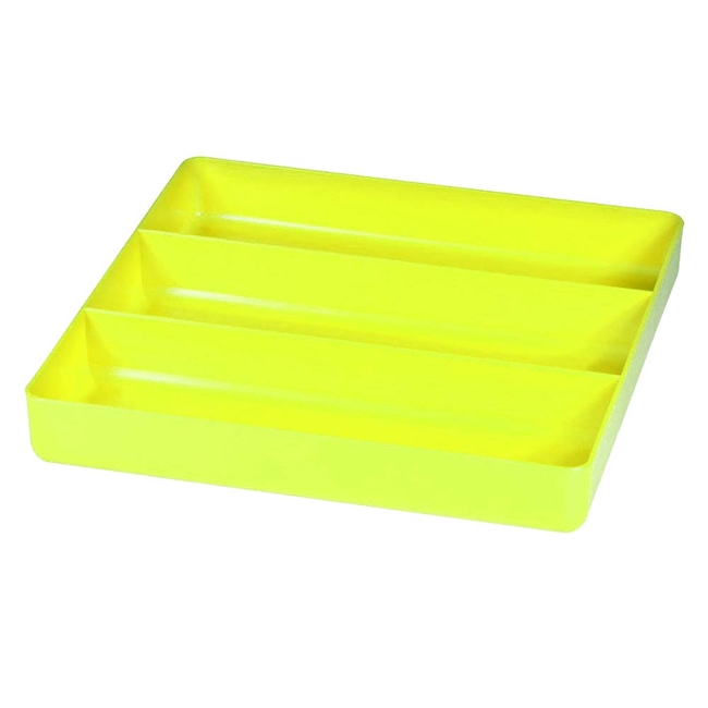 Ernst 5023HV/2 - 3 Compartment Organizer Tray - Hi-Viz Yellow - 2PK
