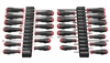 Ernst 5615M+5653M BK - Screwdriver Pro + Screwdriver Pro XL Magnetic Modular Organizer Holds 40 Drivers - Black