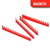 Ernst 6014M RD - Magnetic Wrench Rail Organizer Holds 40 - Red