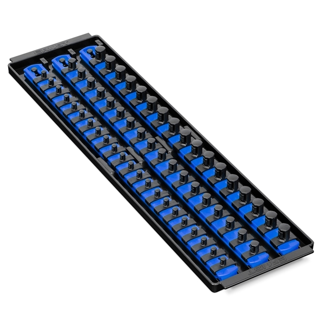 Ernst 8451 BL Socket Boss High Density Trays w/3-Socket Rails 18" w/57-Clips Â¼ â…œ Â½" - Blue