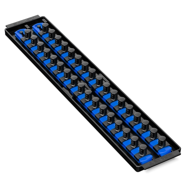 Ernst 8457 BL  Socket Boss High Density Tray 2- 18" Rails Â½" Clips - Blue