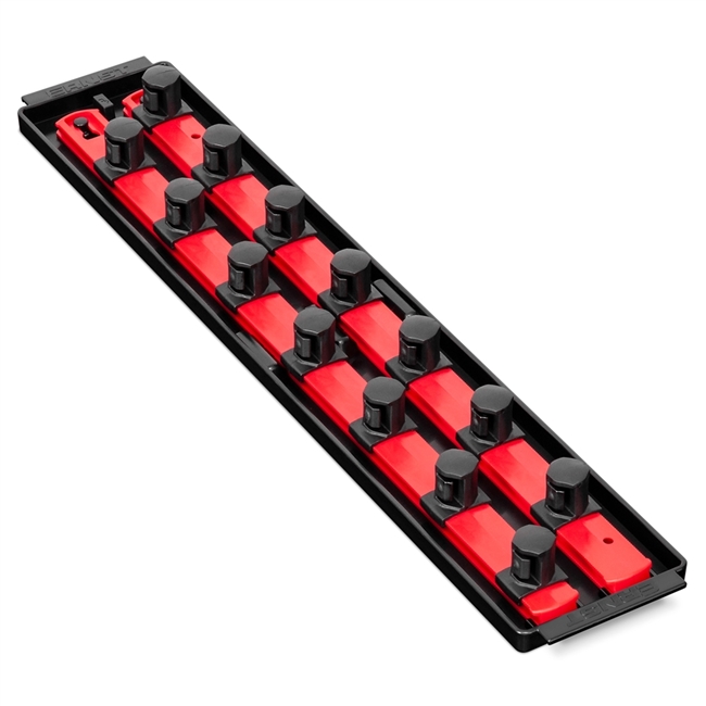 Ernst 8458 RD - Socket Boss Tray w/2) 18" Rails Â¾" Drive - Red
