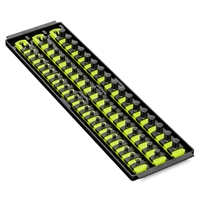 Ernst 8460 HV Socket Boss High Density Trays w/3-Socket Rails 18" w/57-Clips Â¼ â…œ Â½" - Hi-Viz Yellow