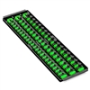 Ernst 8481 GR Socket Boss High Density Trays w/3-Socket Rails 18" w/57-Clips Â¼ â…œ Â½" - Green