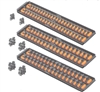 Ernst 8515 OR Socket Boss Pro High-Density 3-Trays, 6- 18" Rails, Ratchet Holders in Â¼ â…œ Â½" - Orange