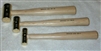 Grace USA BH-4-8-16 - Brass Hammer 3PC Set w/Hickory Handle 4, 8, 16oz