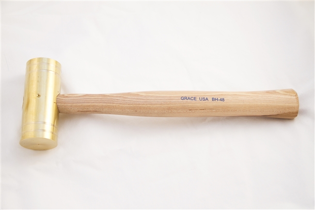 GRACE USA BH-48 - Brass Hammer 48oz w/Hickory Handle