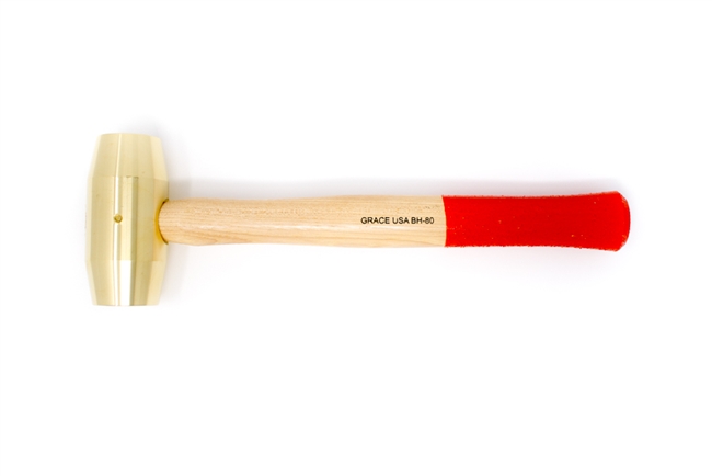GRACE USA 80oz - Brass Hammer 80oz w/Hickory Handle