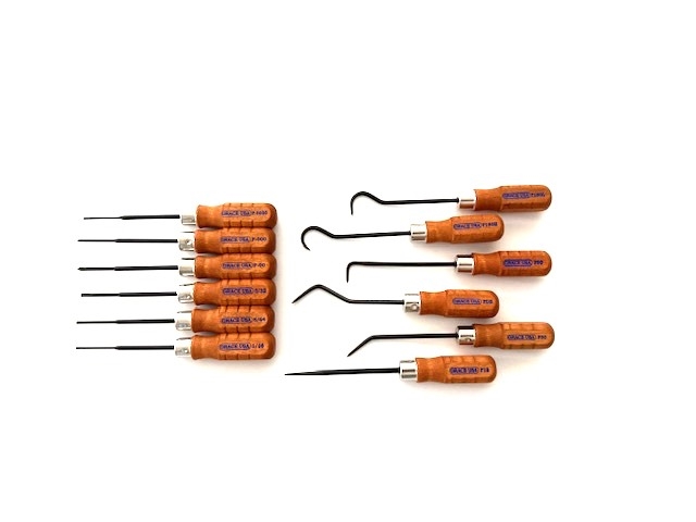 Grace USA MS-6 - Gun Care Micro Screwdriver and HP-6 - Hook and Pick 12PC Set