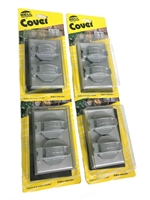 HUBBELL / RACO 5180-5 GY/4- Bell Single Gang Weatherproof Aluminum Cover - 4-Pack Gray
