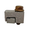 Hubbell EM-0164NS XX - Fargo Clamps Tinned Bronze Vice Connector - No Slot in Hex Bolt