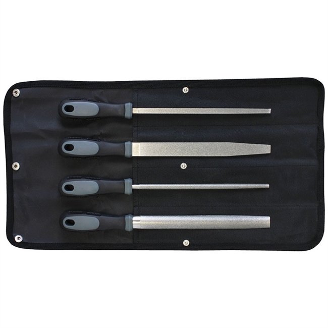 IPA Tools 8108 - Diamond 8" File 4PC Set w/Pouch