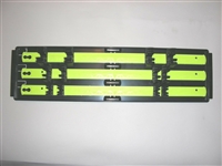 Ernst 5740 HV - Ratchet-Boss Tray, 3-Hi-Viz Yellow 18" Rail Â¼, â…œ, Â½" Ratchet & eXtension Holders