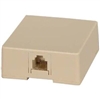 ITN 625A2-6C-IV/10PK Modular Telephone Surface Jack 6-Conductor RJ12 - Ivory 10-PACK
