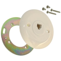 ITN 625B2-4C IV - Telephone Round Flush Modular Jack 6P4C Ivory