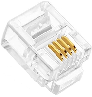 ITN 6P4C/50 - (6 Position, 4 Conductor) RJ11 Plug for Stranded Flat Wire - 50 Pack