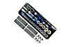 ITN 9538 BK w/Ernst Socket Boss Tray / Rails / â…œ" Clips / Ratchet & eXtension Holders - Socket Organizer System - Black
