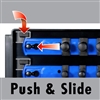 ITN 9638 BL w/Ernst Socket Boss Tray w/3 Rails / 42) â…œ" Drive Clips Socket Organizer System - Blue
