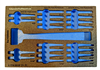 Independent Tool Network ITN-BHP-21-FI - Foam Insert Punch & Hammer Tray Holds Grace BP-20S Brass Punches & BH-8 Hammer