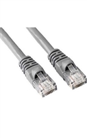 ITN CAT5E GY XX - Cat5e Gray XX Patch Cable w/Molded Snag-free Boots 10/PACK