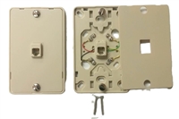 ITN / Northcom NC-630A 4C IV Wall Phone Jack 4C Mounting Plate w/Screw Terminals - Ivory