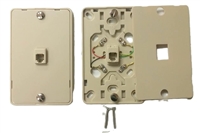 ITN / Northcom NC-630A 4C IV/10 Wall Phone Jack 4C Mounting Plate w/Screw Terminals - Ivory 10-Pack