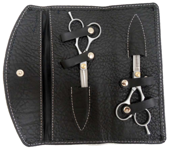 ITN ProShears2A - Barber+Thinning Off-set Ice Tempered SS Anti-glare w/Folding Case