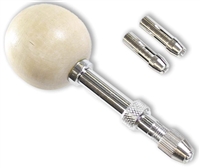 ITN TY3301 Jeweler Swivel Head Pin Vise w/Wooden Ball Handle & 3-Chucks
