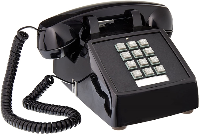 Cortelco ITT 2500 BK/32 Desk Phone w/Volume - Black - 32-Pack
