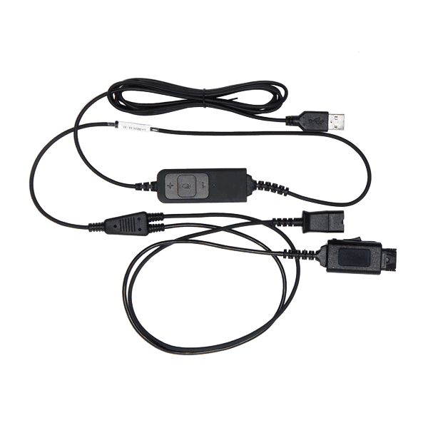 JPL Telecom 575-276-001 - BL-11-USB+P USB â€˜Yâ€™ Training Lead w/Rocker Switch / Mute / Volume Control - 2 QD