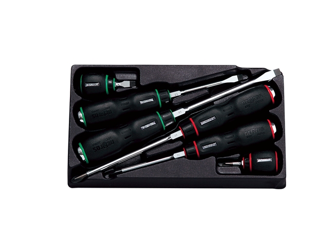 Nepros NTD106 - Plastic-Grip Screwdriver 6PC Mix Set