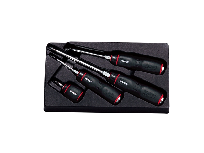 Nepros NTD1P04 - Plastic-Grip Phillips Screwdriver 4PC Set