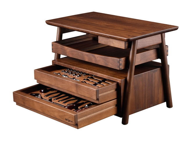 Nepros NTX929W - Walnut Tool Chest w/29 Usable Tools