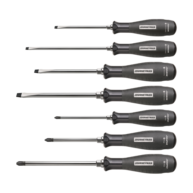Klein JSDS02 - Journeyman Screwdriver 7PC Set w/Cushion-Grip
