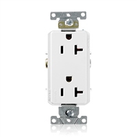 Leviton 16352-W/10 Decora Plus Duplex Receptacle 20A, 125V, 2P3W - White (10-Pack)