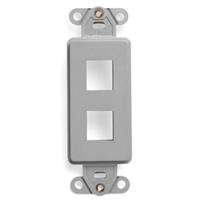 Leviton 41642 GY/20 - QuickPort Decora 2-Port Insert - Gray - 20 PACK