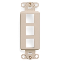 Leviton 41643 I/20 - QuickPort Decora 3-Port Insert - Ivory - 20-Pack