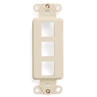 Leviton 41643 T - QuickPort Decora 3-Port Insert - Light Almond