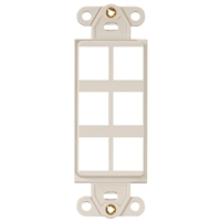 Leviton 41646 XX/20- QuickPort Decora 6-Port Modular Jack Adapter Frames  - 20-Pack