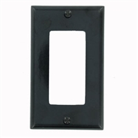 Leviton 80401-E/100 - Single-Gang Decora Wall Plate Standard Size - Ebony Black - 100 PACK
