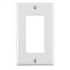 Leviton 80401-W/100 - Single-Gang Decora Wall Plate Standard Size - White - 100 PACK