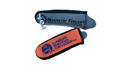 Labor Saving Devices LSD MFT / LS-51-160 - Magnet Fingertip Glove - Hi-Viz Orange