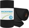 Microfiber Cleaning Cloth Roll, 75PK - Black - 11.5Ã—11.5"