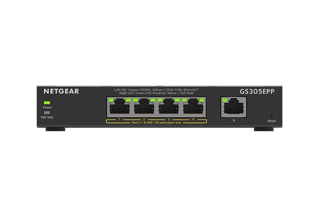 Netgear GS305EPP - 5-Port High-Power PoE+ Gigabit Ethernet Plus Switch (120W)