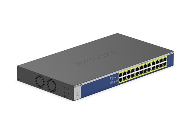 Netgear GS524PP - 24-Port Gigabit Ethernet Unmanaged PoE Switch  w/ 24 x PoE+ @ 300W, Desktop or Rack-Mount