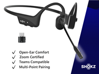 Shokz C110-AA-BK-US - OpenComm2 UC Stereo Bone Conduction Wireless Headset - w/USB-A Adapter