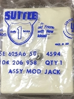 Suttle SE 625A6 50/10PK - Modular Phone 6C Jack w/Screw Terminations 10/Pack - Ivory