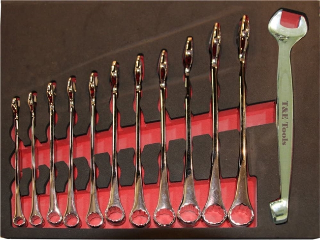 T&E 13102 - Dolphin Metric Combo Wrench 12PC Set Tools & Equipment