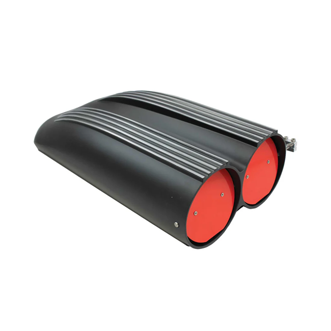 TSP SP8450BK - Finned Aluminum Air Cleaner / Hood Scoop Kit - Black