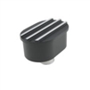 TSP SP8486BK - Finned Aluminum Oval Push-In Breather - Black